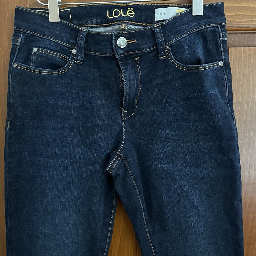 Lole Skinny Jeans Size 27 (US 4) Dark Indigo Denim Stretch Excellent Condition